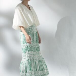 52.　MARGAUX VINTAGE / マルゴーヴィンテージ sheer balloon cardigan /off white（MG JK-25040-S）