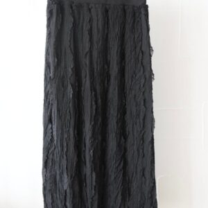 18.　PRIORITY /プライオリティ フリルスカート/black（No.P51023SP）