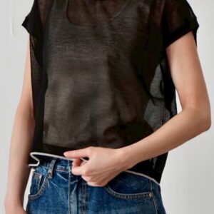 97. PASSIONE /パシオーネ シアータンクトップ(ブラック)(No.526973)