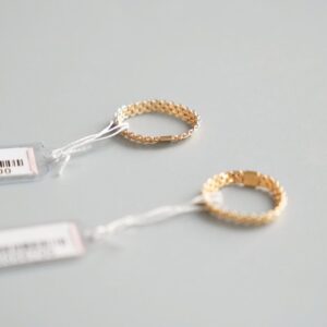 1004. K18 3連リング 17号