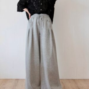 【再入荷】203. LePuju select 綺麗見え スウェットパンツ (black/gray)
