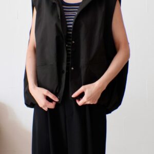 【再入荷】 214. LePuju select フーディベスト(black/off white)