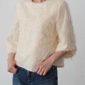 223. passione パシオーネ 7部袖トップス(white/black) (36940)