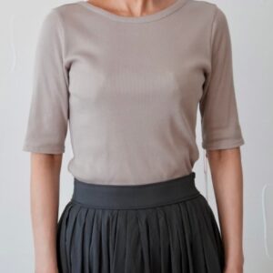 133. passione パシオーネ 前後着用可能な2way tシャツ グレージュ