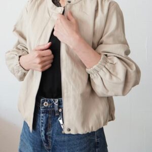 229. LePuju select エコレザーバルーンブルゾン(ivory/camel/black)