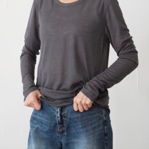 233. Anna Kerry / アンナケリー シアーリブロンT(charcoal/bleck)(85253911)