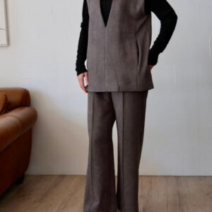 235. Anna Kerry / アンナケリー スウェードジレ(camel/gray)(85253404)