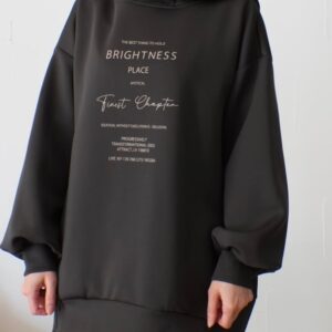 248. ayane /アヤン ボンディングパーカー(杢チャコール、Lグレー)(875837)