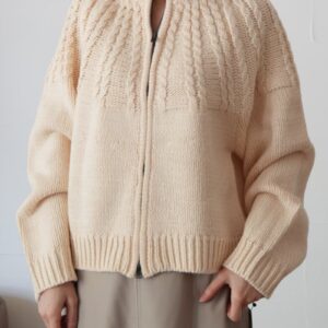 256. CLOCHE クロシェ / ニットブルゾン(off/gray/black) (552-85583)