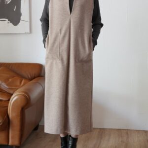 260. CLOCHE クロシェ / ジャンパースカート (greige/charcoal/black) (550-85047)