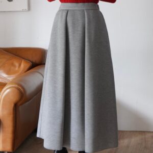 286. passione パシオーネ ボンディングスカート(gray/charcoal) (46607)