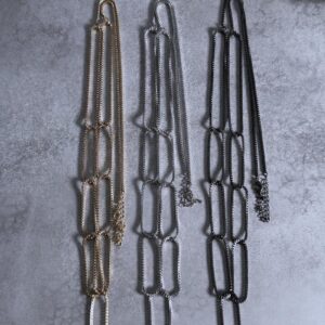 297. ayane /アヤン ロングチェーンネックレス(ゴールド、シルバー、ブラックチタニウム)(275821)