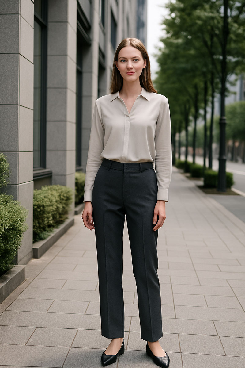 3. 通勤パンツは「ストレート or センタープレス」が最適解